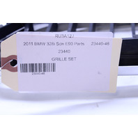 2009-2011 BMW 328i 335i Upper Bumper Grille Left Right Pair - 51137201967 OEM
