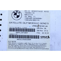 2010 BMW 528i Satellite Radio Stereo Receiver 65129192274 OEM