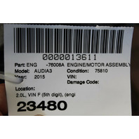 2015 Audi A3 2.0 Engine Motor CNTC 76K Miles