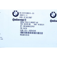 BMW 328i 335i 528i 535i Bluetooth Telematics Control Module 84109149614 OEM
