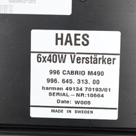 1999-2000 Porsche 911 Boxster Convertible Amplifier HAES 99664531300 OEM Used
