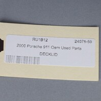 1999-2004 Porsche 911 Bare Engine Deck Lid Cover 99651201101 Silver OEM Used