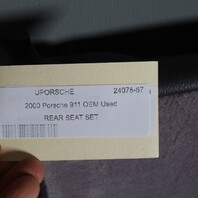 1999-2001 Porsche 911 Convertible Rear Seat Set Upper Lower Space Grey OEM Used