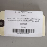 BMW 128i 135i 328i 335i M3 Left Steering Wheel Airbag 32306884664 OEM Used