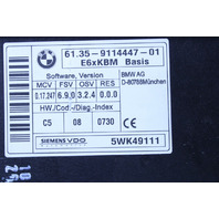 BMW 525i 530i 535i 545i 550i 645i 650i M5 M6 Main Body Control Module BCM OEM