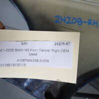 2001-2006 BMW M3 E46 Right Front Fender 41357894338 OEM