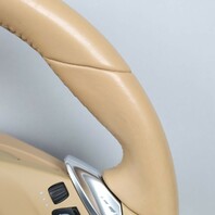 2011-2014 Porsche Cayenne Panamera Steering Wheel Beige Leather OEM Used