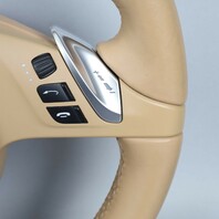 2011-2014 Porsche Cayenne Panamera Steering Wheel Beige Leather OEM Used