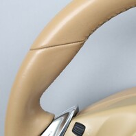 2011-2014 Porsche Cayenne Panamera Steering Wheel Beige Leather OEM Used