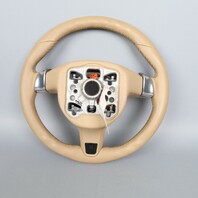 2011-2014 Porsche Cayenne Panamera Steering Wheel Beige Leather OEM Used