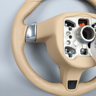 2011-2014 Porsche Cayenne Panamera Steering Wheel Beige Leather OEM Used