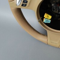 2011-2014 Porsche Cayenne Panamera Steering Wheel Beige Leather OEM Used