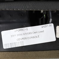 2008-2013 BMW M3 Convertible Rear Center Console Black 51166966475 OEM Used