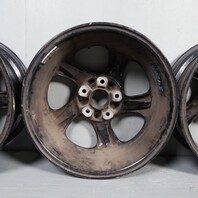 2000-2002 Porsche Boxster 17 X 7 / 17 x 8.5 Wheel Rim Set Black OEM Used