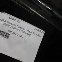 2000-2002 Porsche Boxster 17 X 7 / 17 x 8.5 Wheel Rim Set Black OEM Used