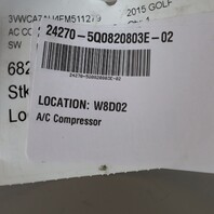 2015-2017 Volkswagen Golf Diesel A/C Compressor OEM 5Q0820803E