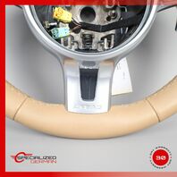 12-16 Porsche 981 Boxster GTS / 911 991 Sport Steering Wheel PDK Beige OEM 9k OEM