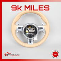 12-16 Porsche 981 Boxster GTS / 911 991 Sport Steering Wheel PDK Beige OEM 9k OEM