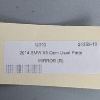 2014-2016 BMW X5 Left Door Mirror 51167364002 Black Sapphire OEM Used