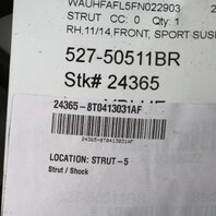 2009-2016 Audi A4 A S4 S5 Right Front Strut Shock Spring 8T0413031AF OEM