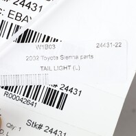 2001-2003 Toyota Sienna Left Tail Light Outer 8156008020 OEM Used