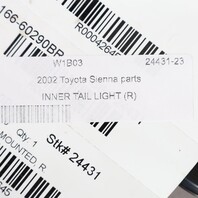 2001-2003 Toyota Sienna Right Tail Light Lid Mounted 8167008020 OEM Used