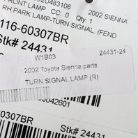 2001-2003 Toyota Sienna Right Parking Light Turn Signal 8151008020 OEM Used