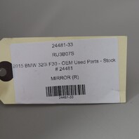 2013-2018 BMW 320i 328i 330i 335i 340i Right Door Mirror 51167345662 OEM