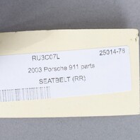 1999-2012 Porsche 911 Convertible Right Rear Seat Belt 99780303601 OEM Used