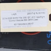 2018 BMW 330i GT LED Headlight Control Module 63118494844 OEM Used