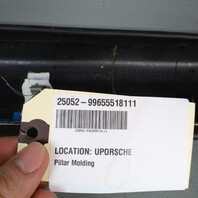 2000-2004 Porsche 911 Convertible Left Windshield Pillar Molding Black OEM
