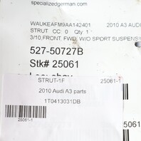 2009-2013 Audi A3 Quattro Front Strut Shock Spring 1T0413031DB OEM Used