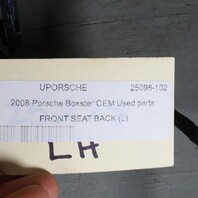 2005-2008 Porsche Boxster Cayman 987 Left Seat Back Cushion Grey OEM Used