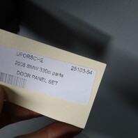 2001-2006 BMW 325ci 330ci Front Door Panel Set Black 51418224077 OEM Used