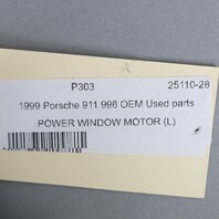 1999-2004 Porsche 911 Convertible Left Door Window Motor 99662410104 OEM Used