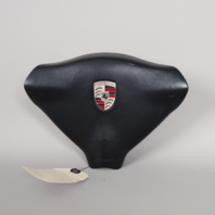 2000-2004 Porsche 911 Boxster 3 Spoke Steering Wheel Airbag Black OEM Used