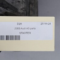 2006 Audi A3 2.0 Automatic Starter Motor 02E911023J OEM Used