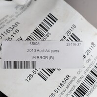 2010-2016 Audi A4 Right Side View Door Mirror 8K1857410AK OEM Used