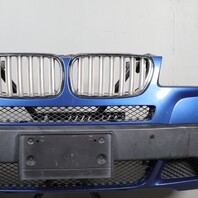 2007-2010 BMW X3 E83 Front Bumper Cover Montego Blue 51113445878 OEM Used