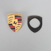 Porsche 911 Boxster Cayenne Hood Emblem Crest Badge 99355921100 OEM Used