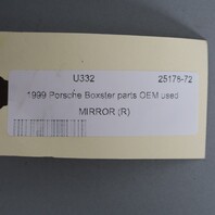 1997-2004 Porsche 911 Boxster Right Side View Door Mirror 5 Pin OEM Used