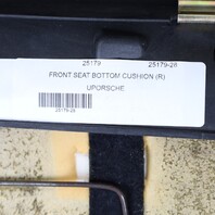 1997-2004 Porsche 911 996 Boxster 986 Front Seat Bottom Cushion Right OEM Used