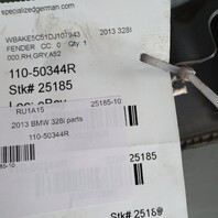 2007-2013 BMW 328i 335i E92 E93 Right Front Fender 41357168988 OEM