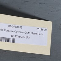 05-08 Porsche Boxster Cayman 987 Front Seat Back Cushion Cover Right OEM Used
