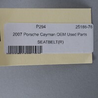 2006-2012 Porsche Cayman 987 Right Seat Belt Retractor OEM Used