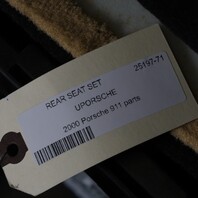 1999-2001 Porsche 911 996 Cabrio Rear Seat Set Draped Leather Beige OEM Used