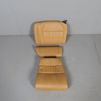 1999-2001 Porsche 911 996 Cabrio Rear Seat Set Draped Leather Beige OEM Used