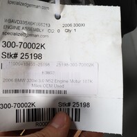 2006 BMW 330xi 3.0 N52 Engine Motor 187K Miles OEM Used