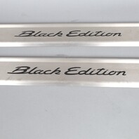2005-2012 Porsche Boxster Stainless Door Sill Plates "Black Edition" OEM Used