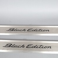 2005-2012 Porsche Boxster Stainless Door Sill Plates "Black Edition" OEM Used